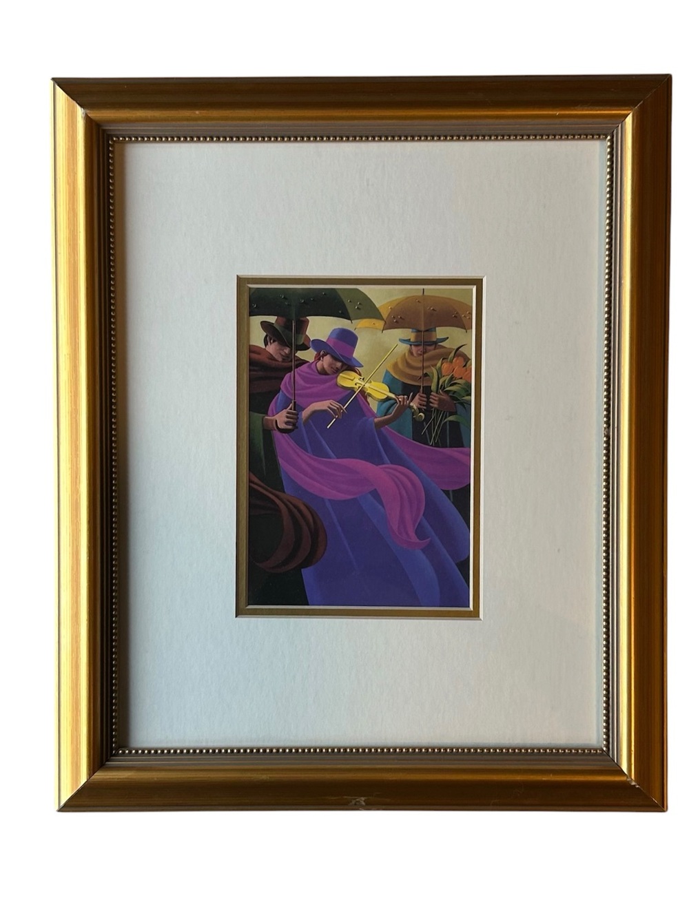 Claude Théberge "La Femme au Violin" - Koyman Galleries Framed